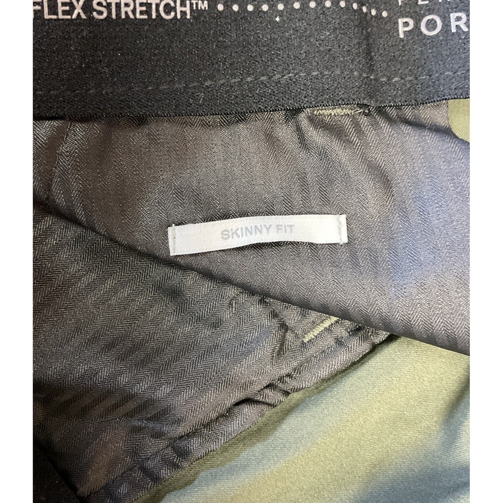 NWT! Men's Perry Ellis Portfolio Skinny Fit Stretch Olive‎ Green Pants - 38x30 - Picture 5 of 7